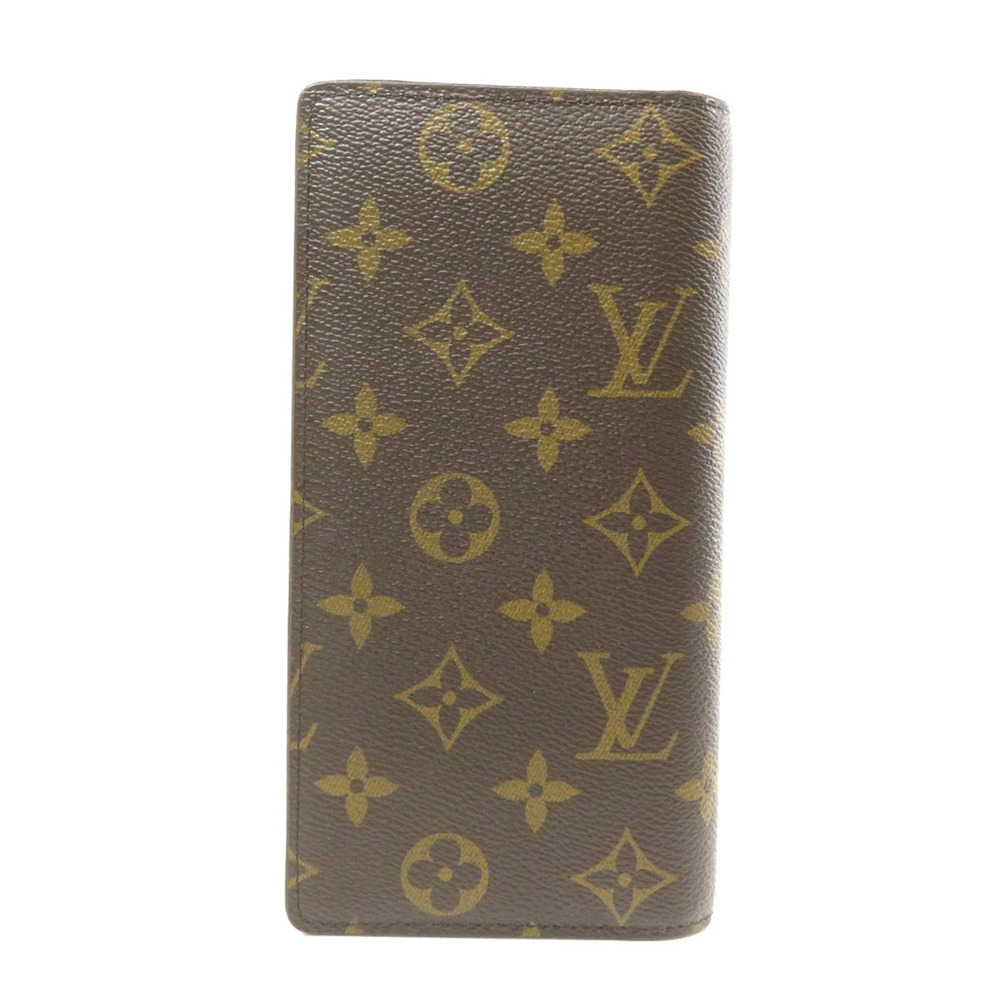 Louis Vuitton Long Portefeuille Monogram Brazza Canvas Wallet Brown